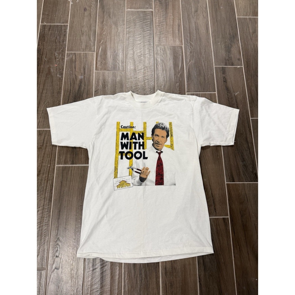 Vintage Home Improvement Shirt Mens L White Man With A Tool Stanley Desantis